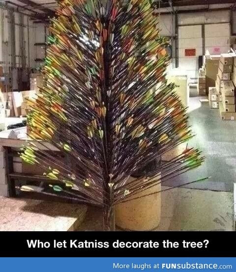 Who let Katniss decorate the tree?