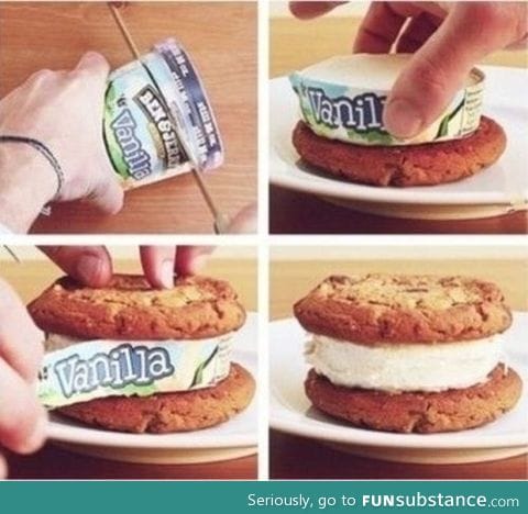 Ice cream sandwich done easy