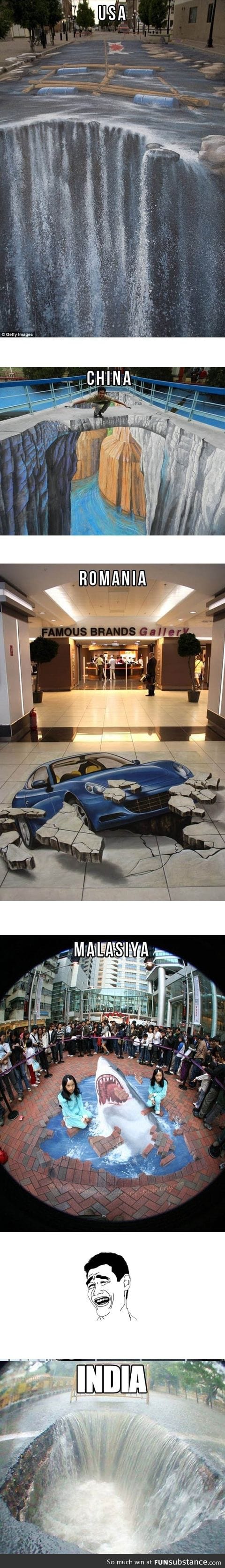 Amazing 3D street art!
