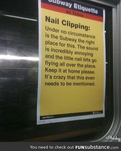 Subway etiquette