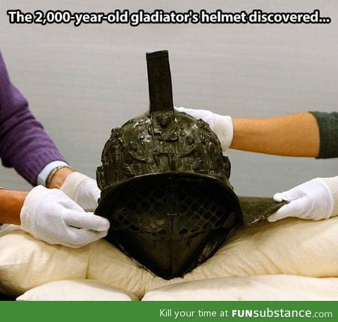 Ancient gladiator’s helmet