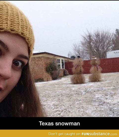 Texas Snowman