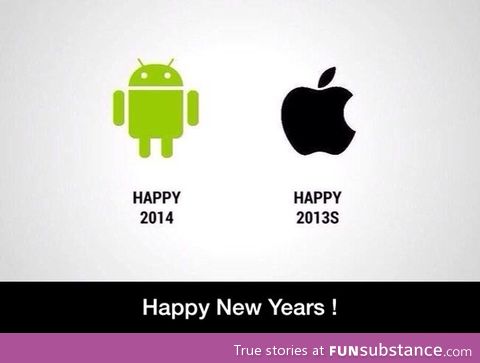 Happy New Year from Android and Apple